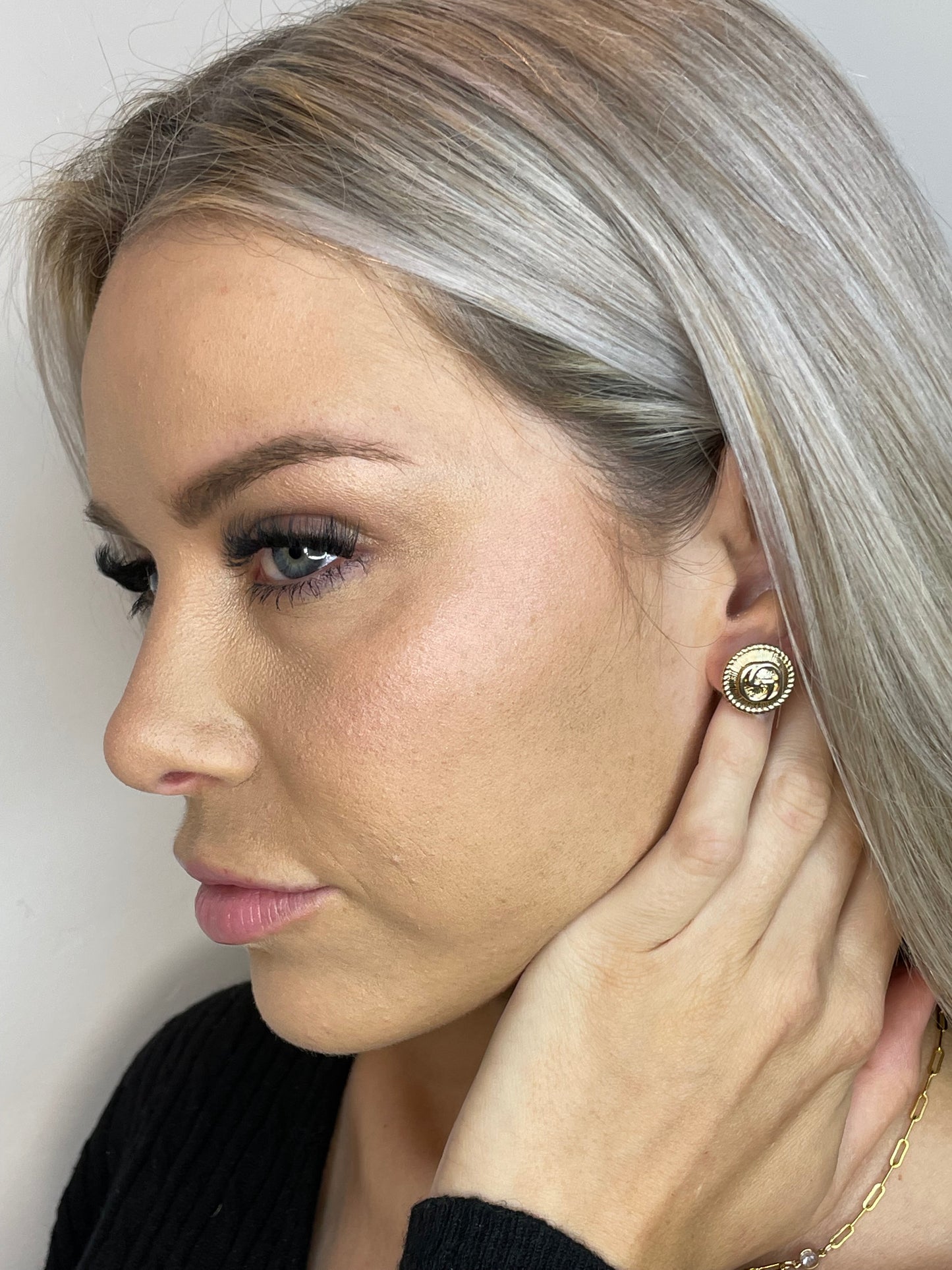 Rose Gold Rope Mini Studs