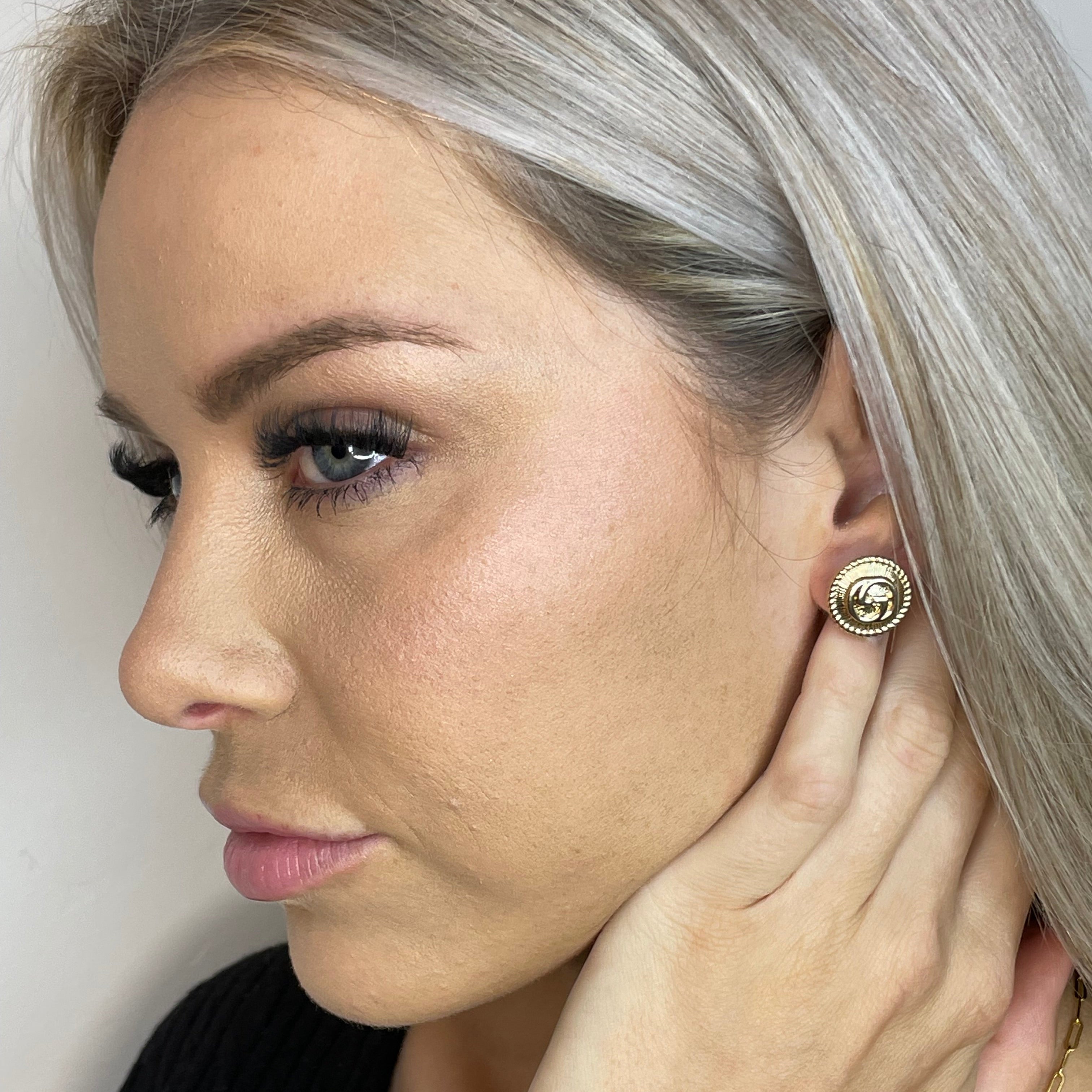 Rose Gold Rope Mini Studs