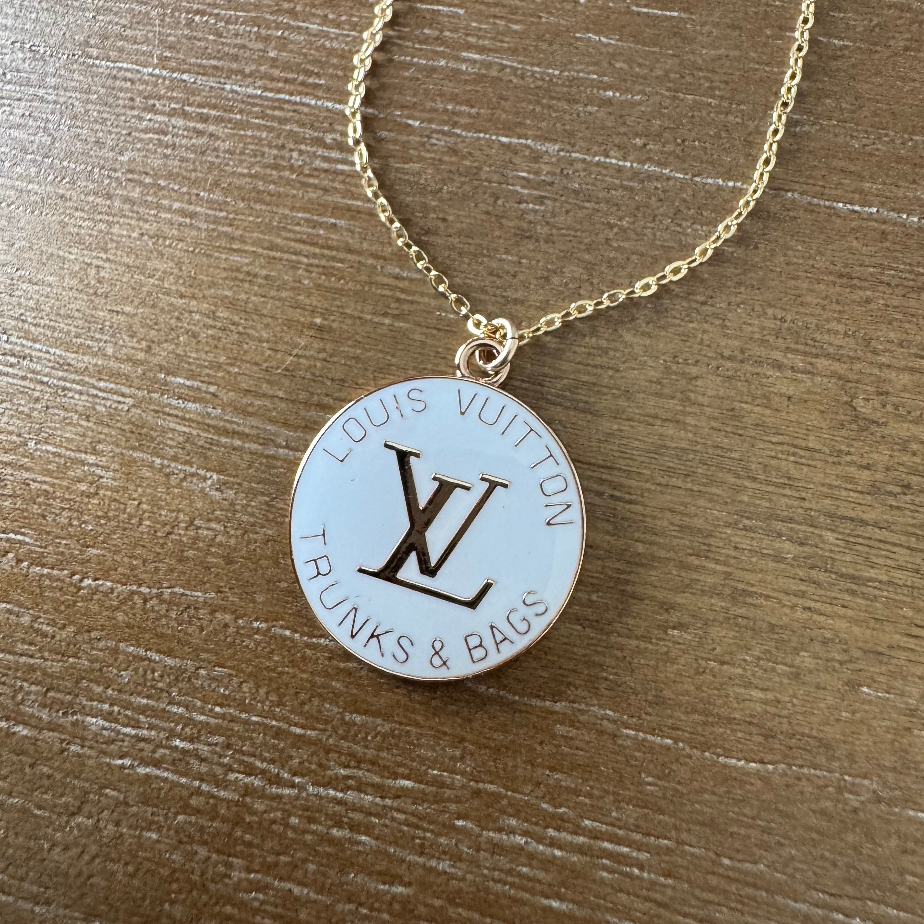 White Medallion Necklace
