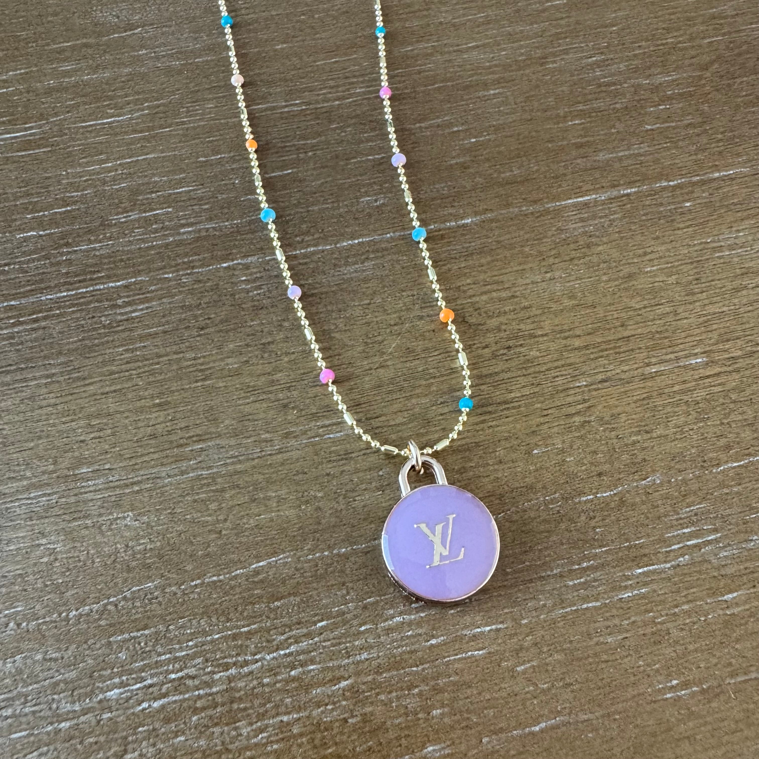 Violet Monogram Colored Necklace