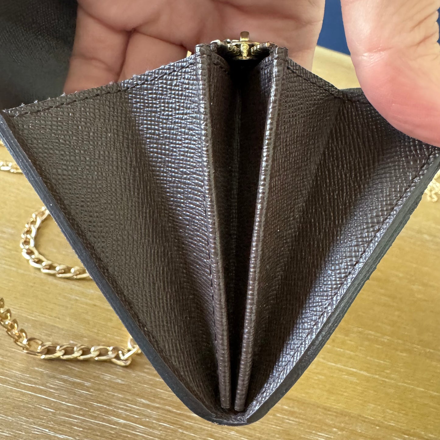 Sarah Brown Damier Wallet Crossbody