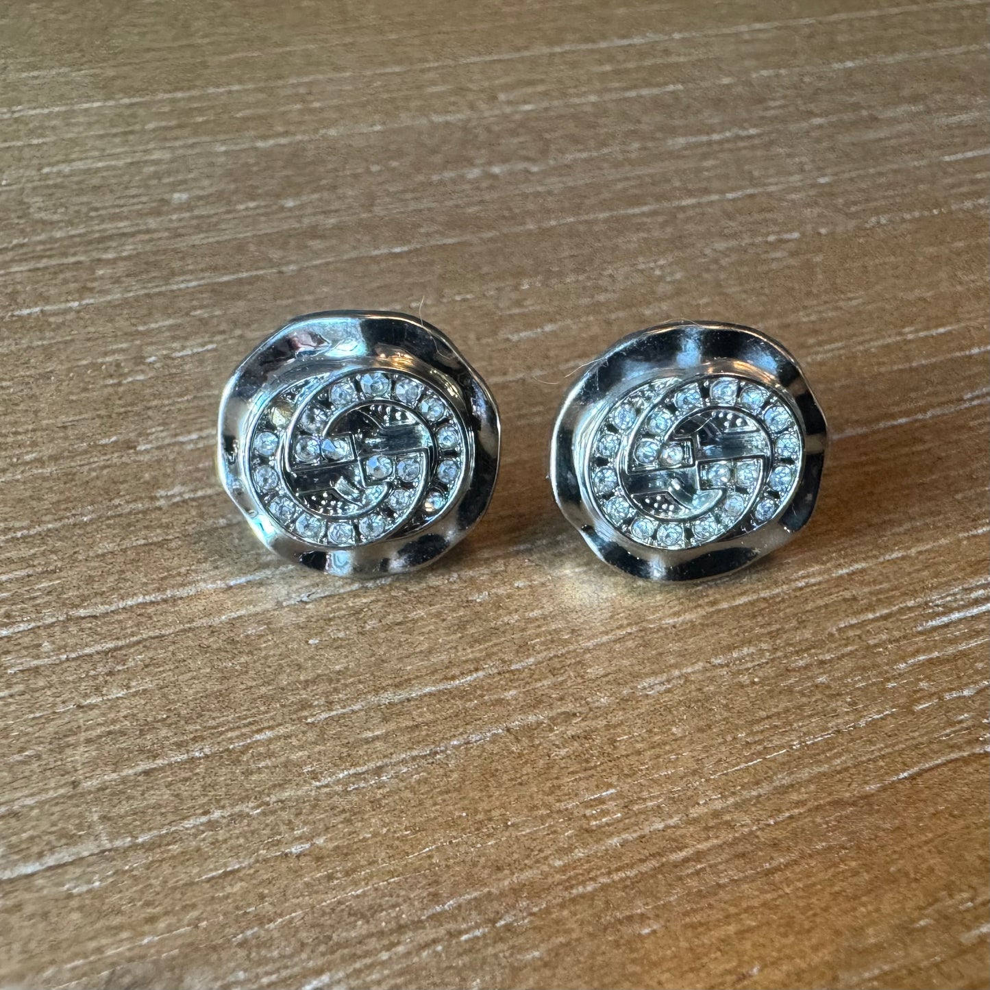Silver Wave Mini Stud Earrings