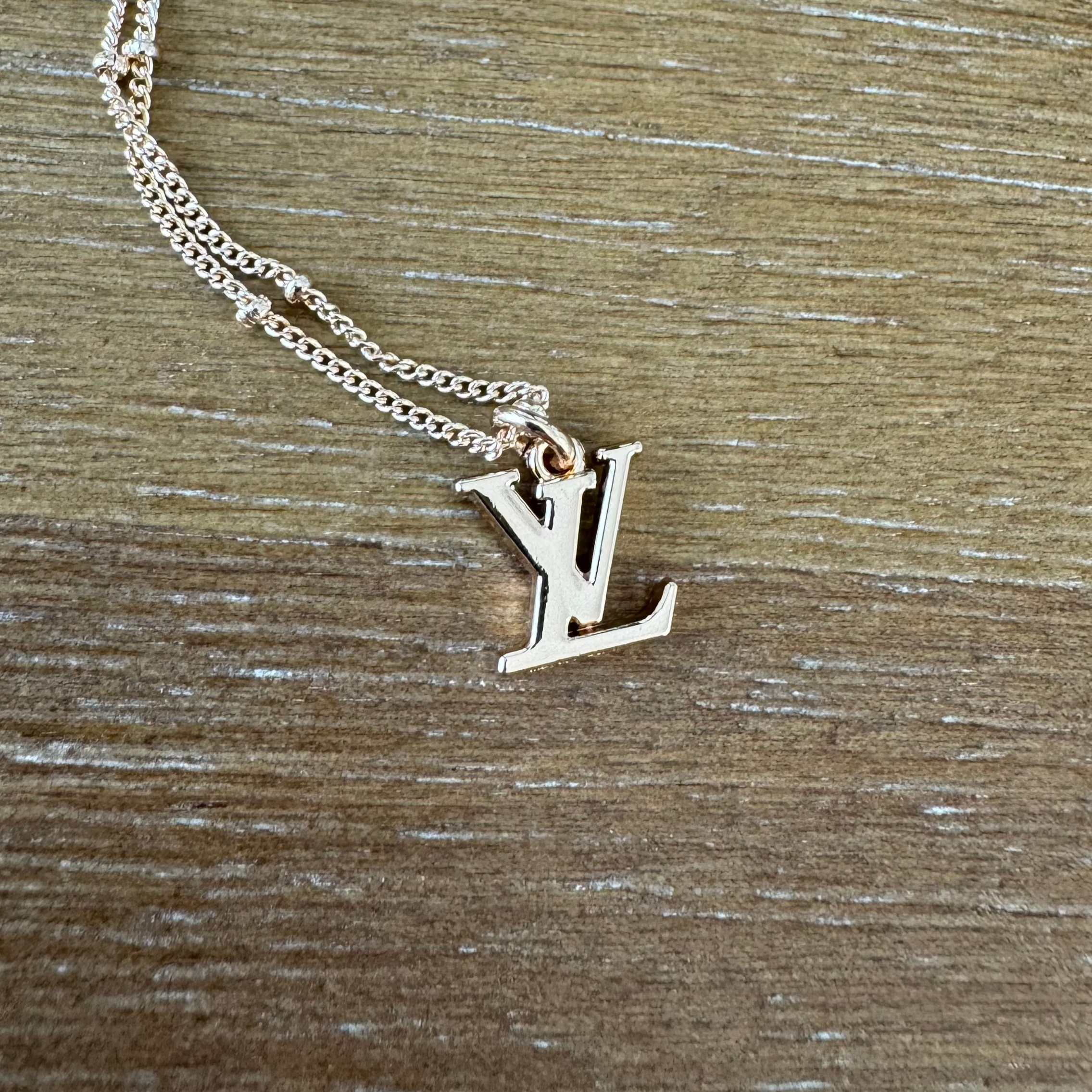 Mini Monogram on Orbit Chain Necklace