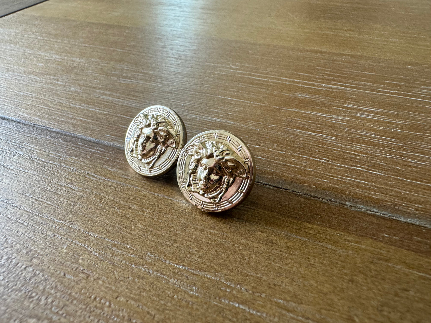 Medusa Gold Stud Earrings