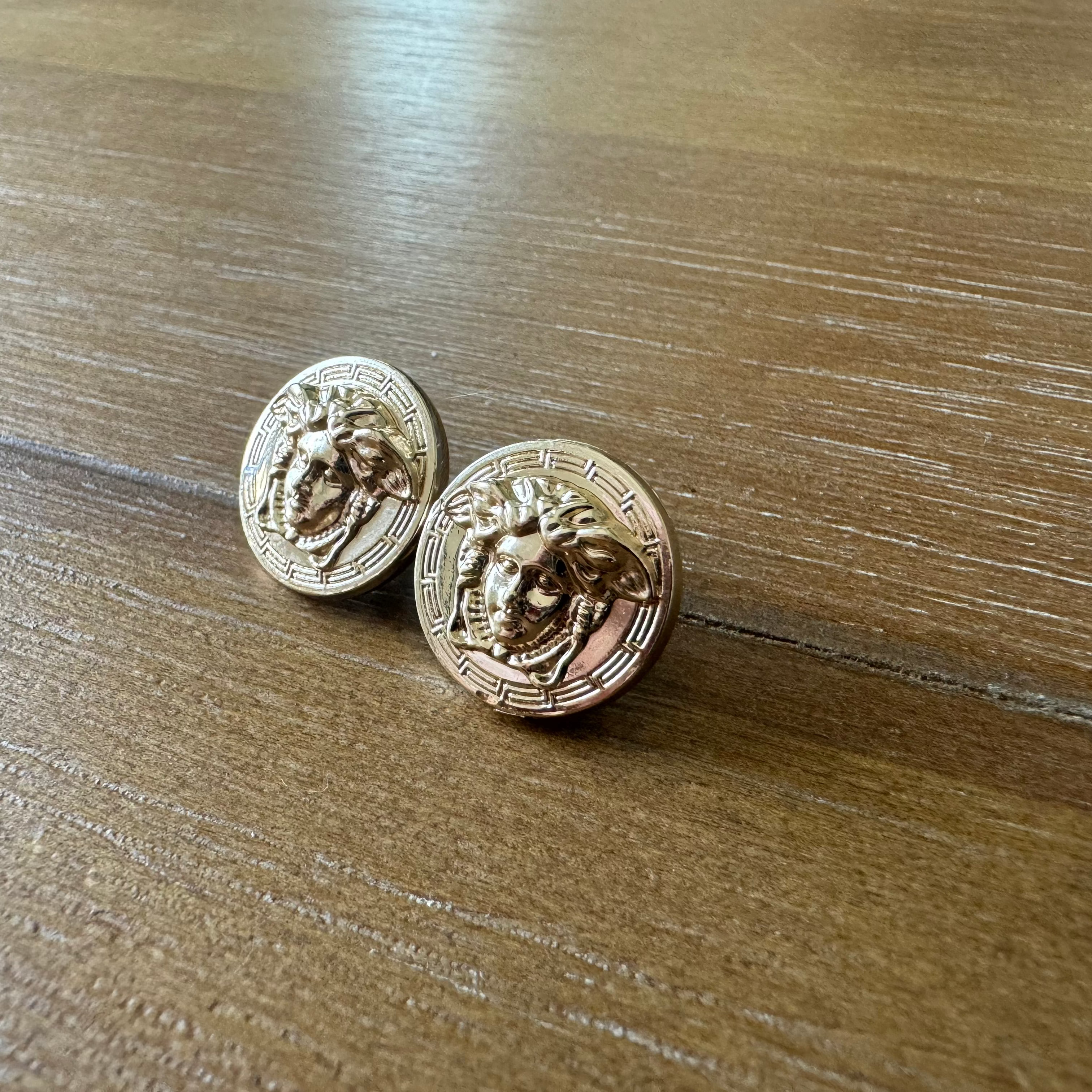 Medusa Gold Stud Earrings