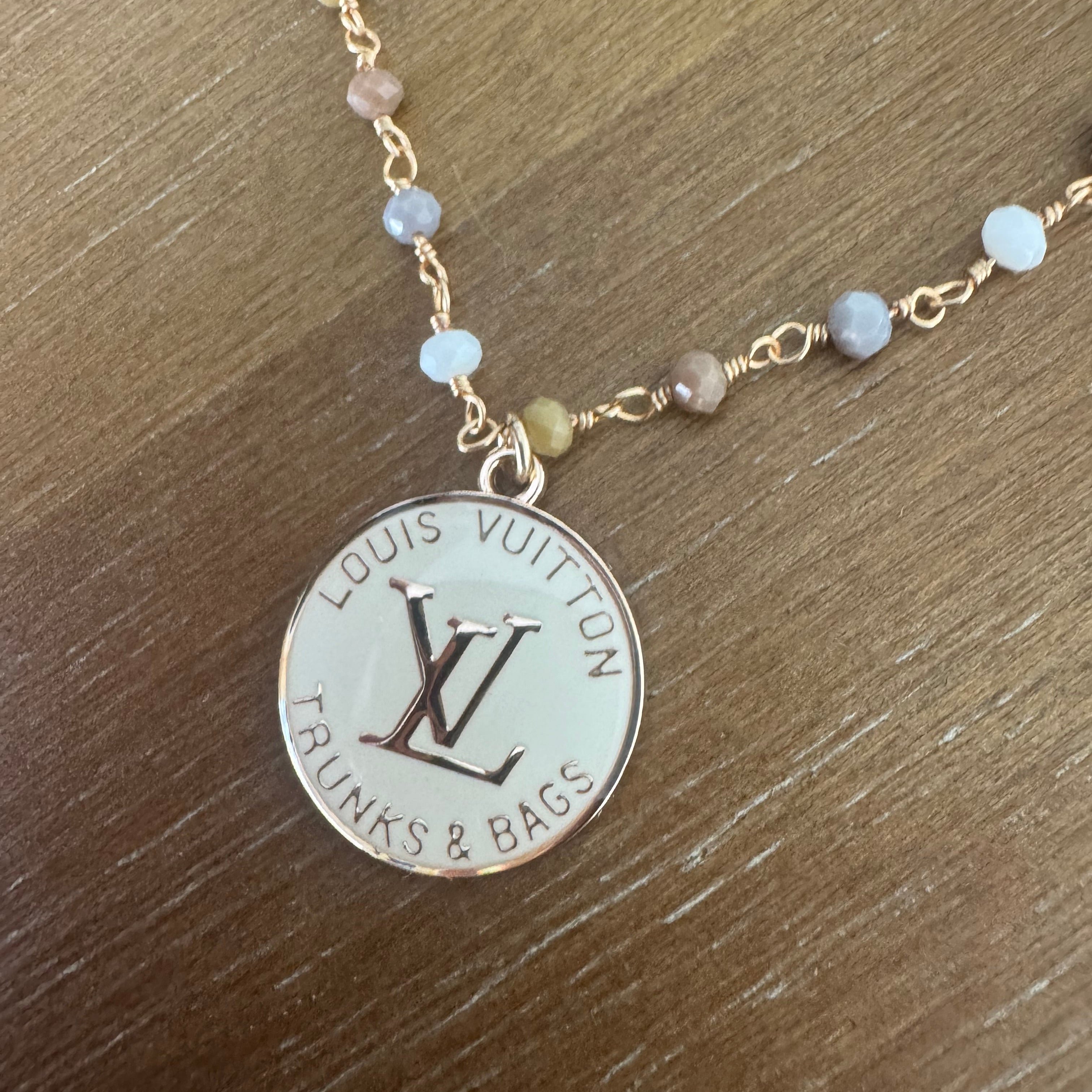 White Tag on Beaded Neckalce