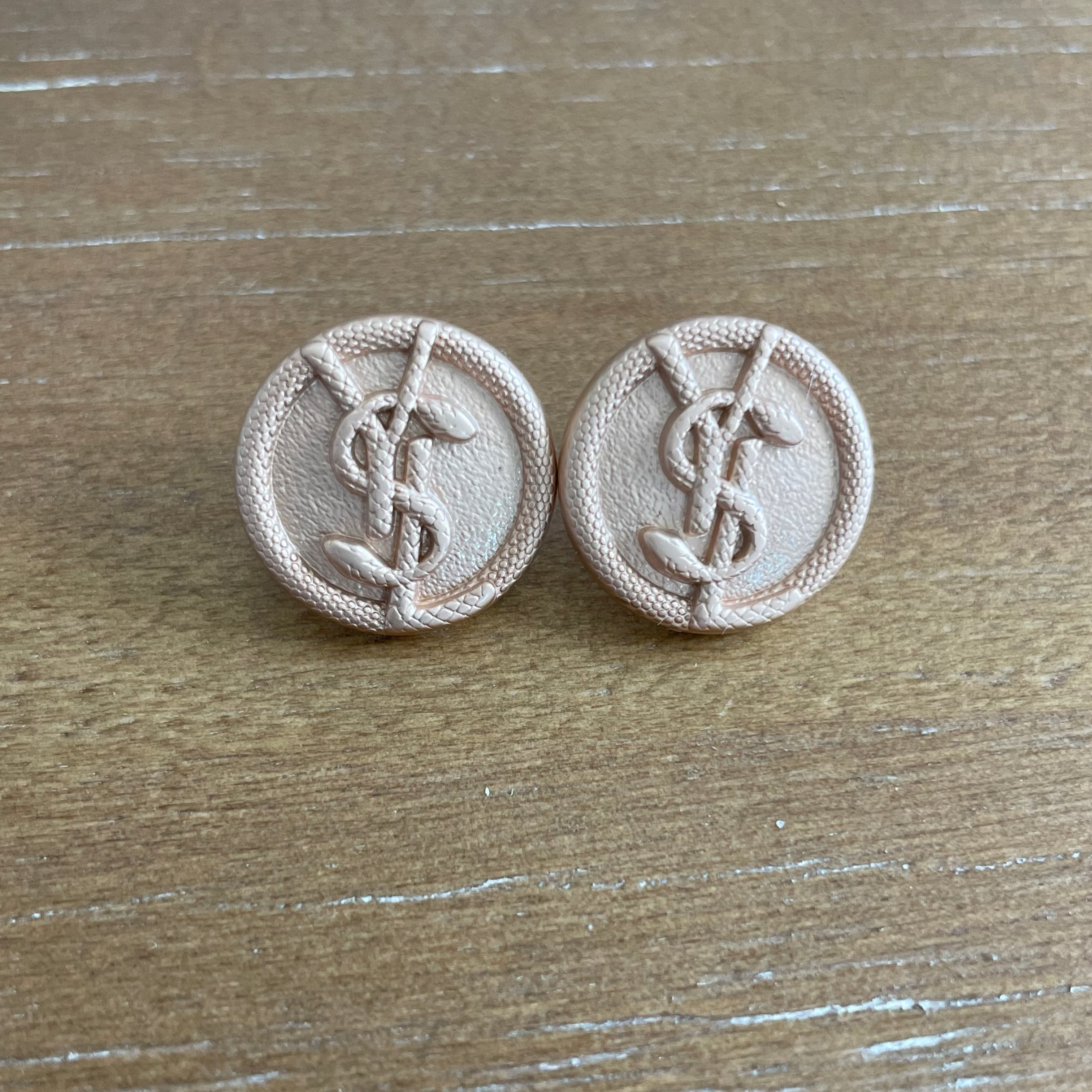 Rose Gold Textured Round Studs