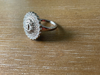 Silver and Rhinestone Ring