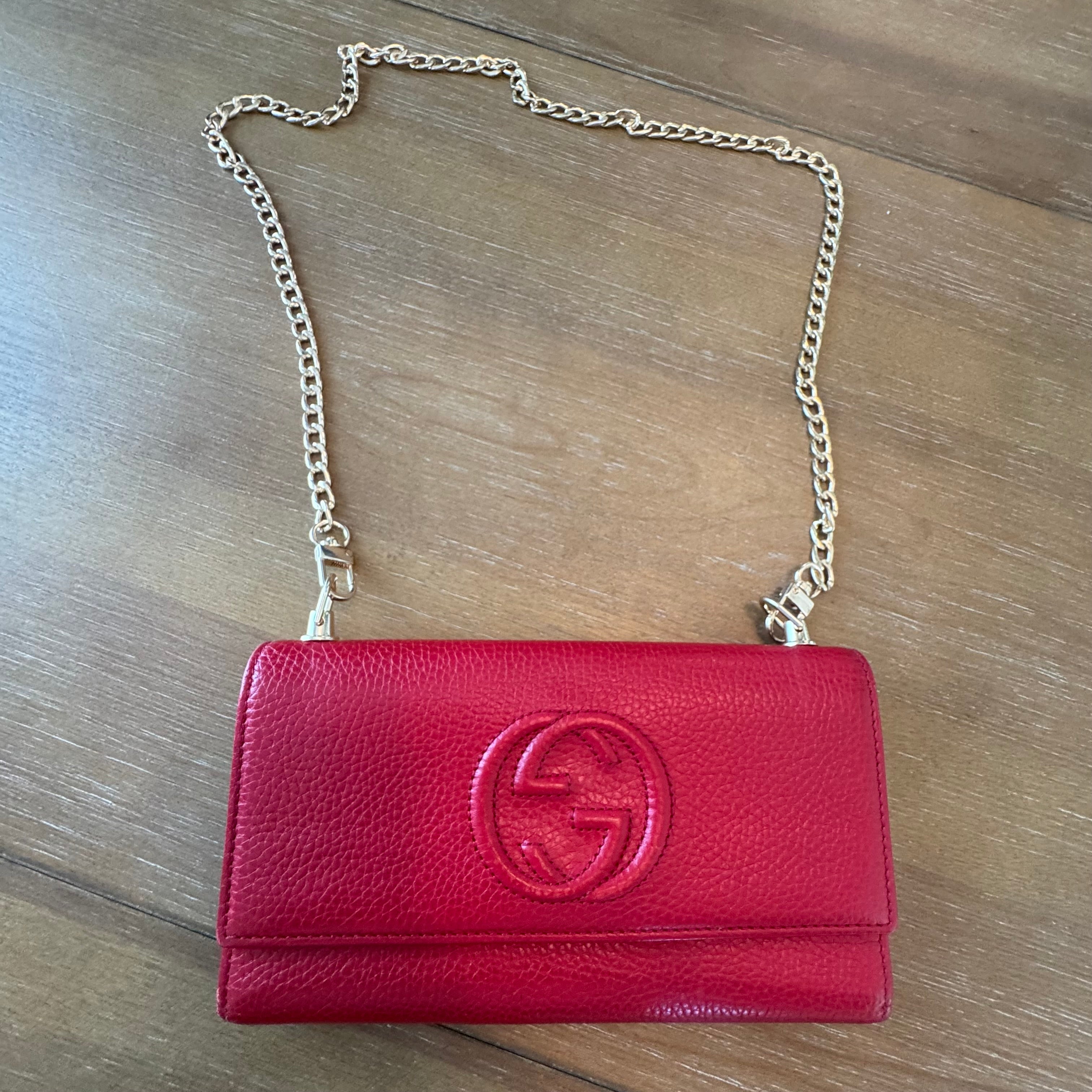 Red GG Wallet Cross Body