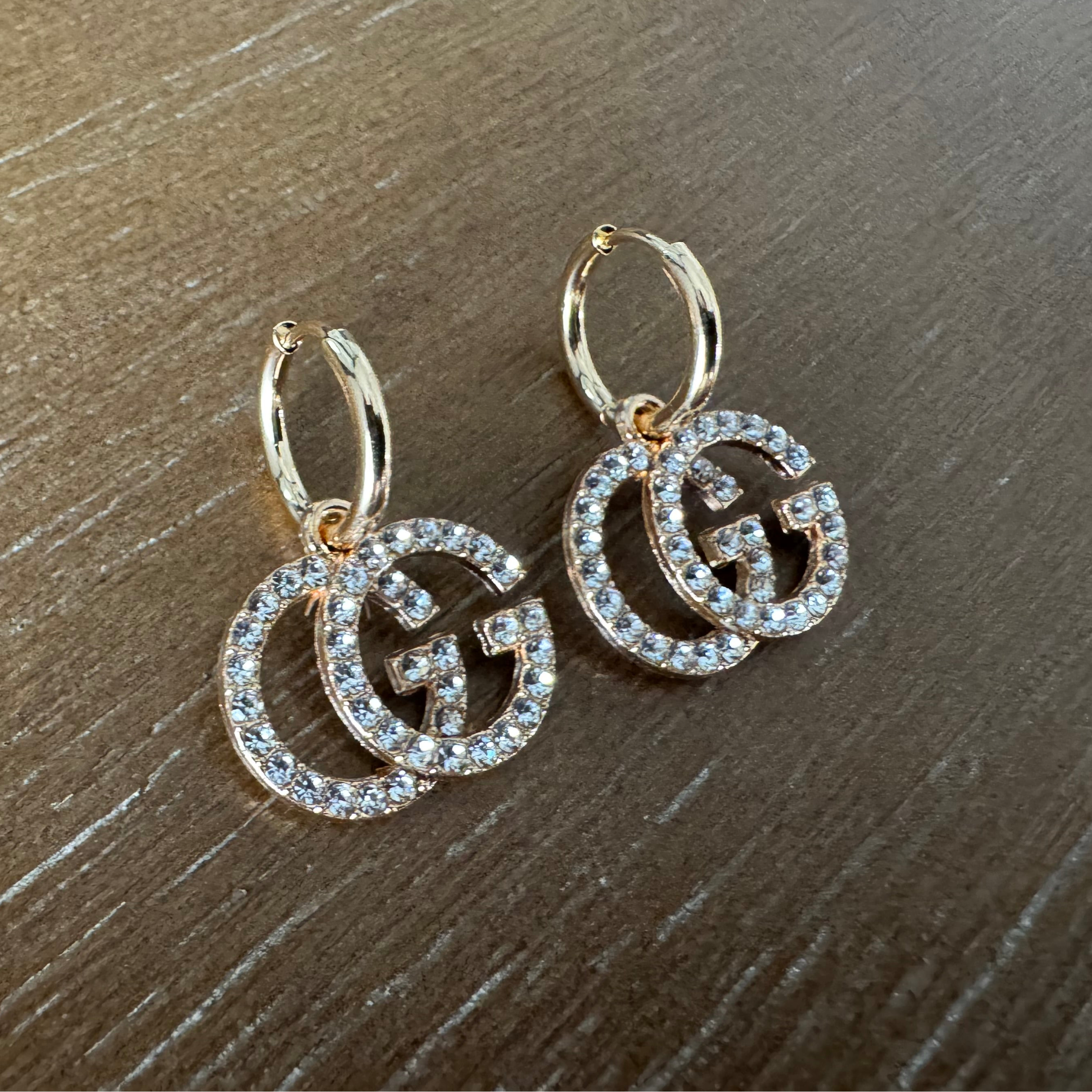 Rhinestone Monogram on Huggies