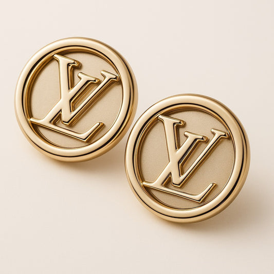 Matte Monogram Stud Earrings