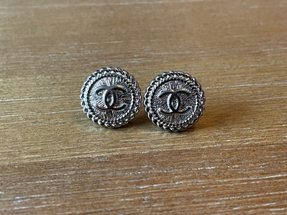 Silver Rope Button Studs