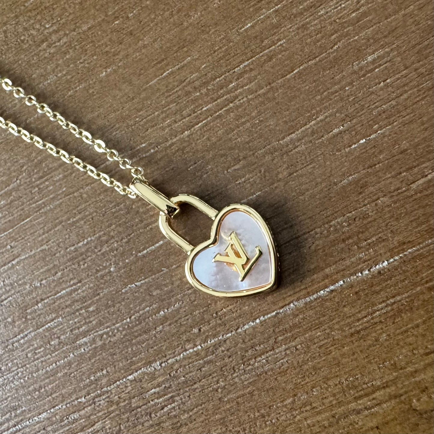 Pearl Monogram Heart Necklace
