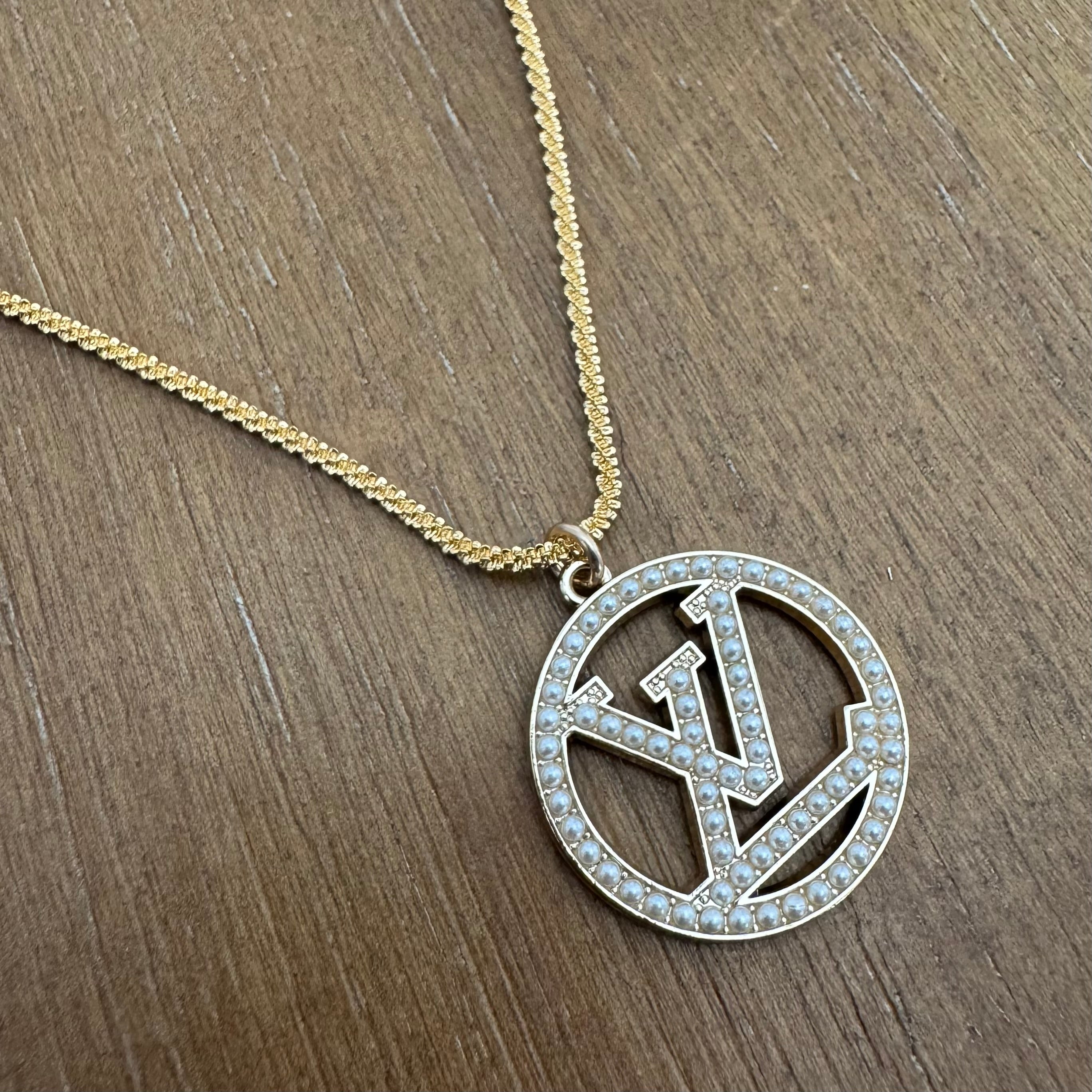 Pearl Monogram Necklace