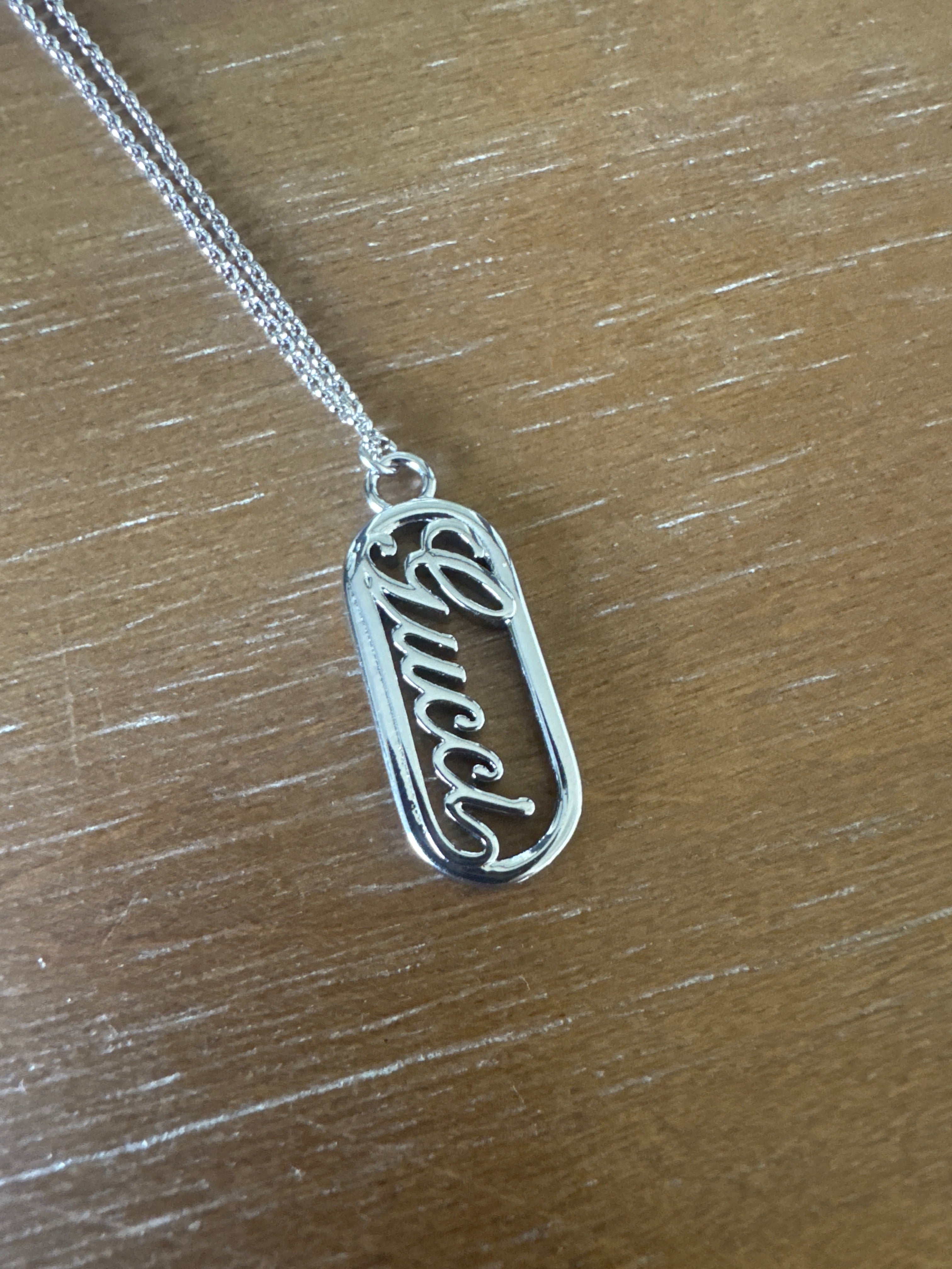 Silver Tag Necklace