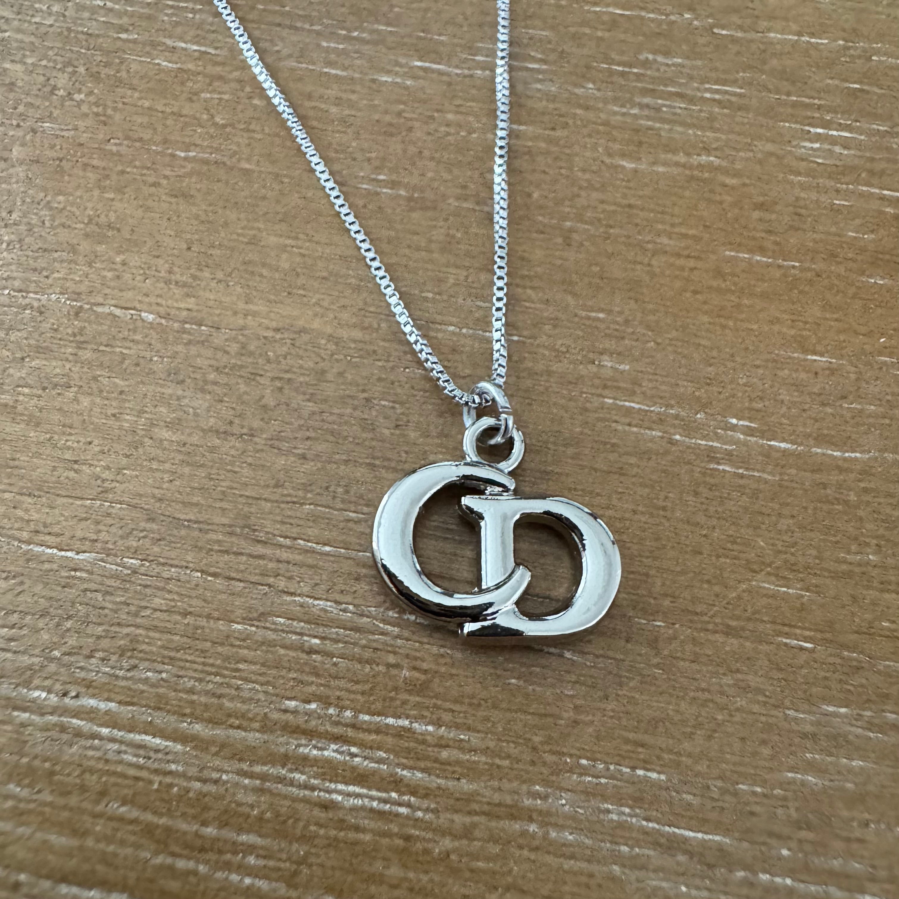 Silver Bubble Monogram Necklace