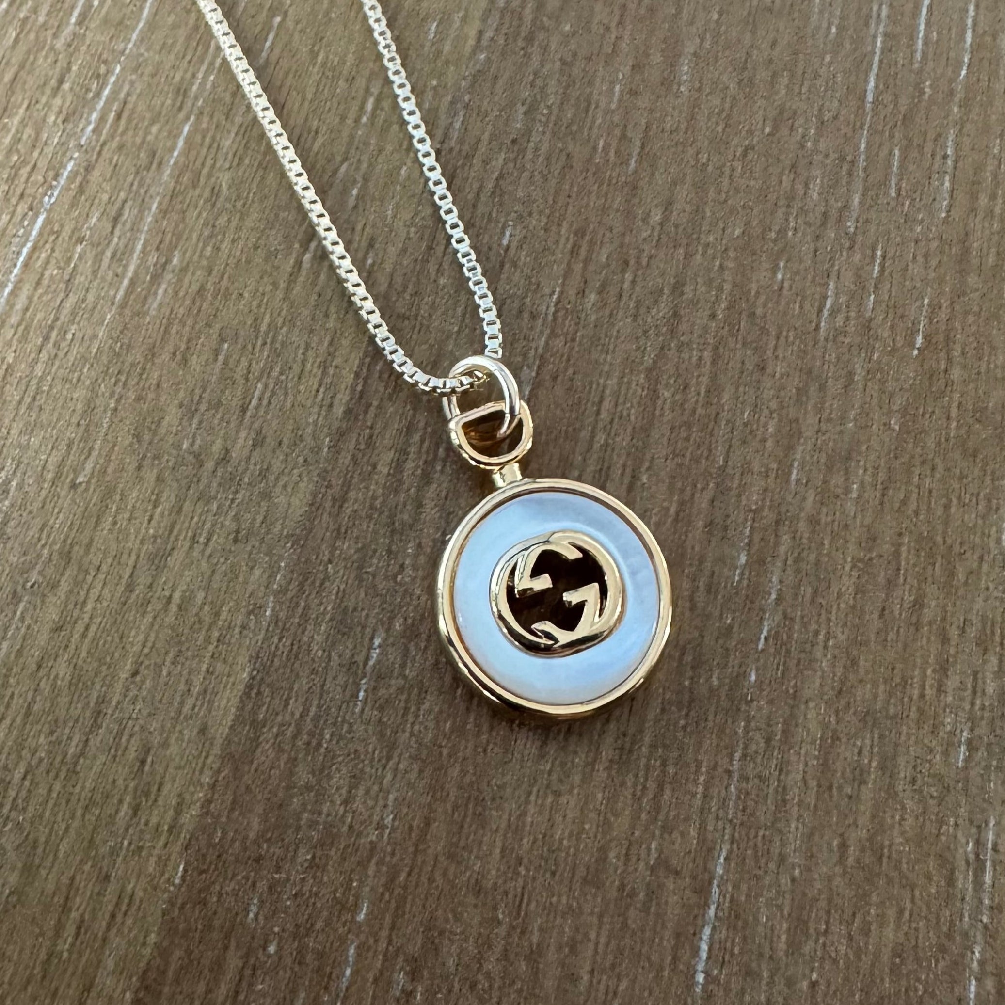 Pearl and Gold Monogram Necklace