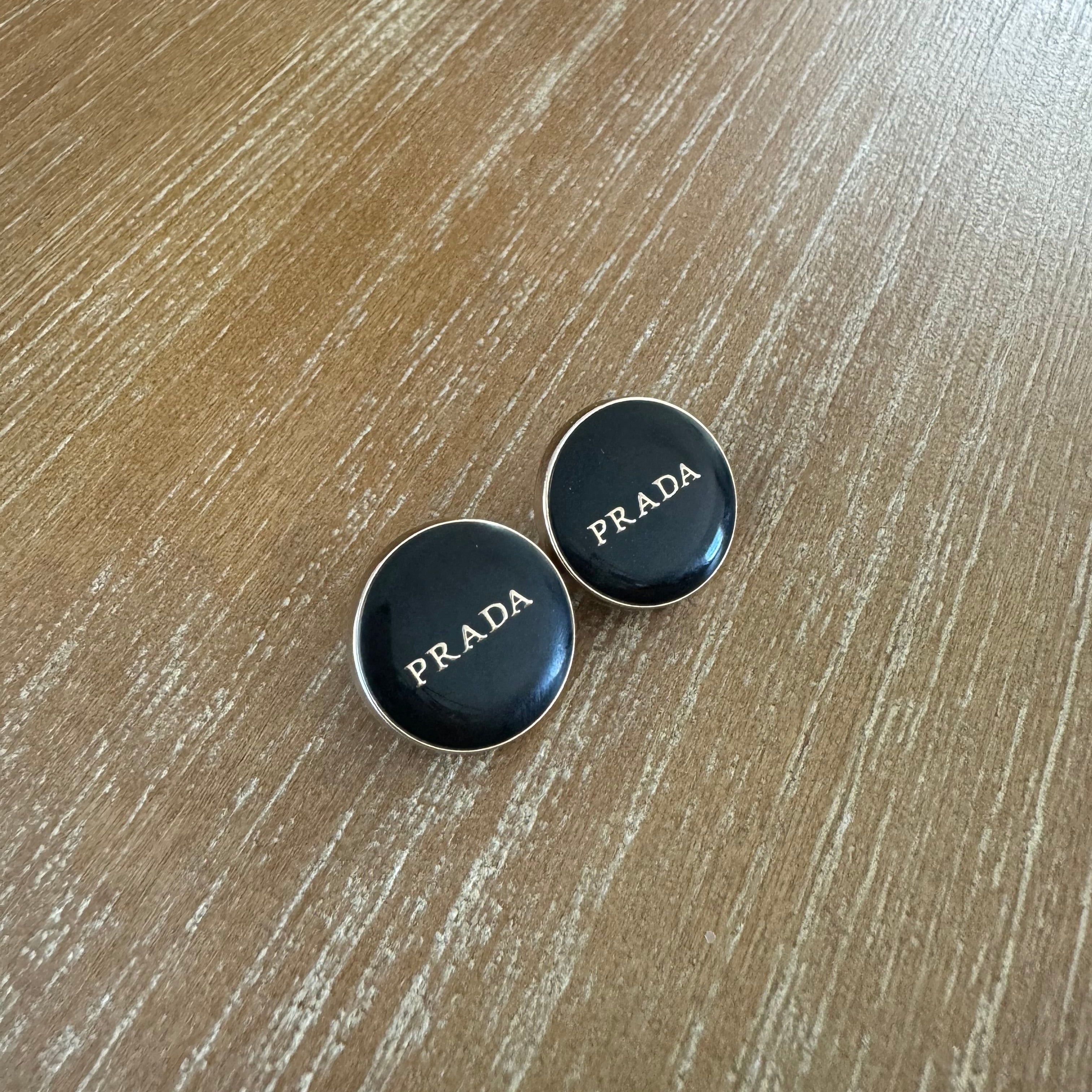 Large Enamel Name Stud Earrings