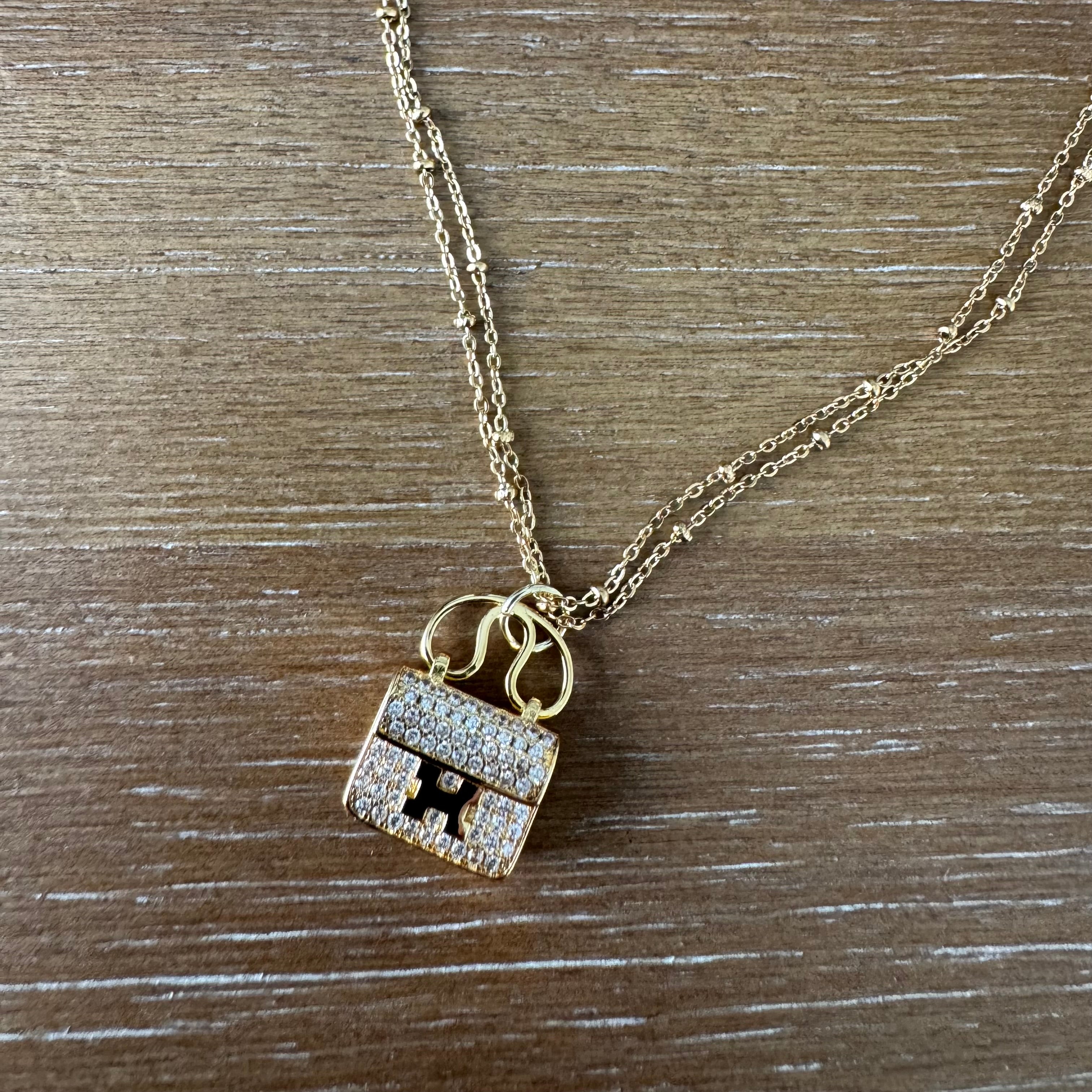 Gold Purse Necklace