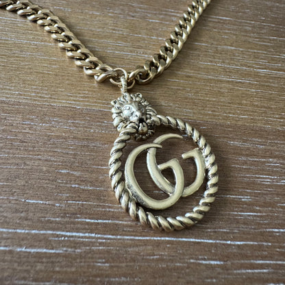 Gold Round Tiger Necklace