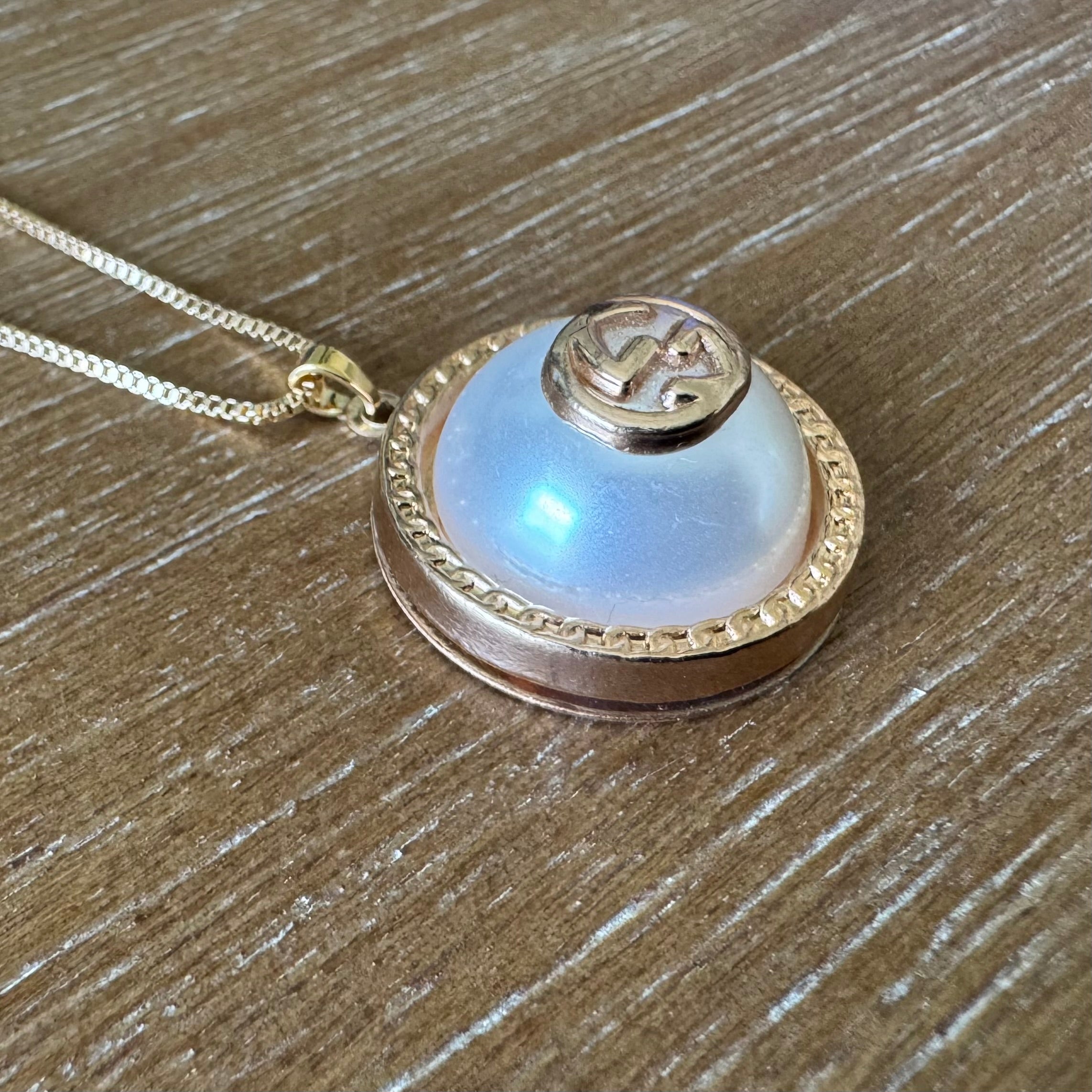 Gold and Pearl Bubble Necklace