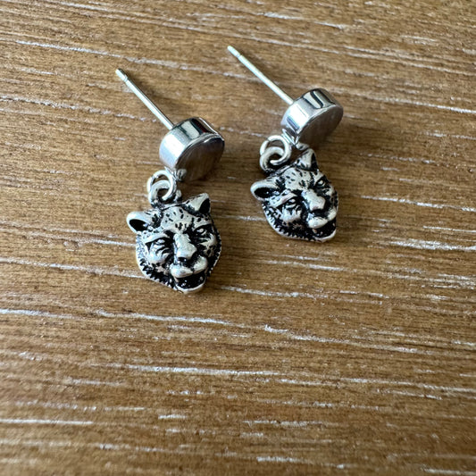 Silver Mini Tiger Studs