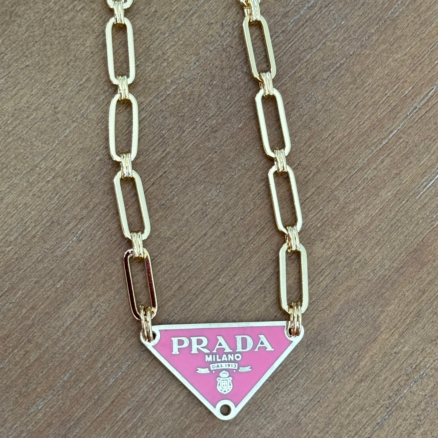 Pink Tag Necklace