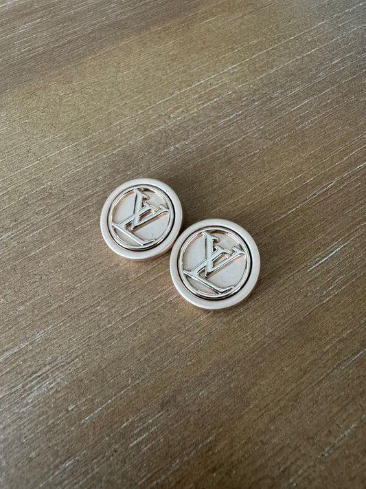 Gold Two Sheen Large Studs