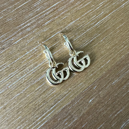 Mini Monogram Huggie Earrings