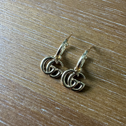 Mini Monogram Huggie Earrings