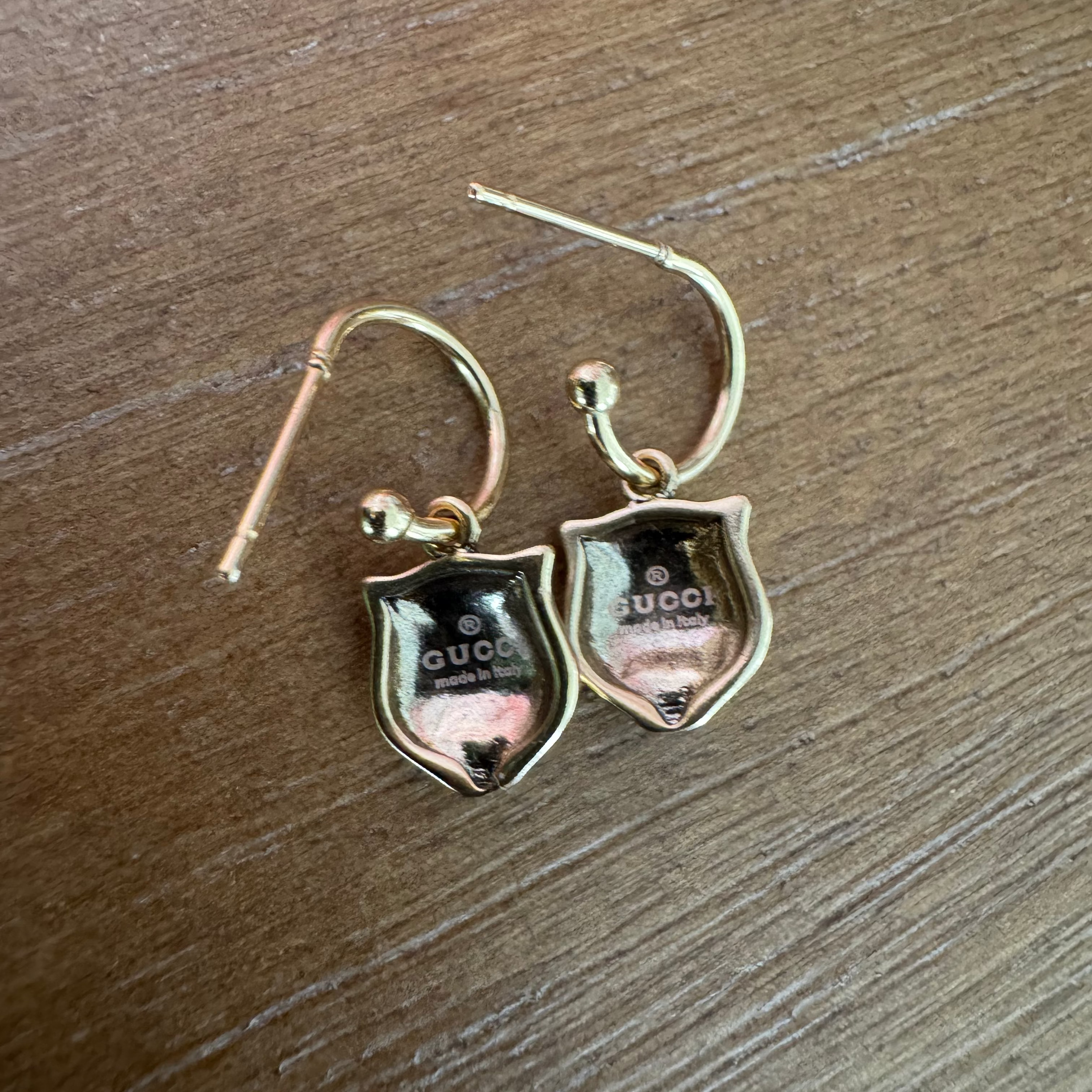 Gold Tiger Head Hoops