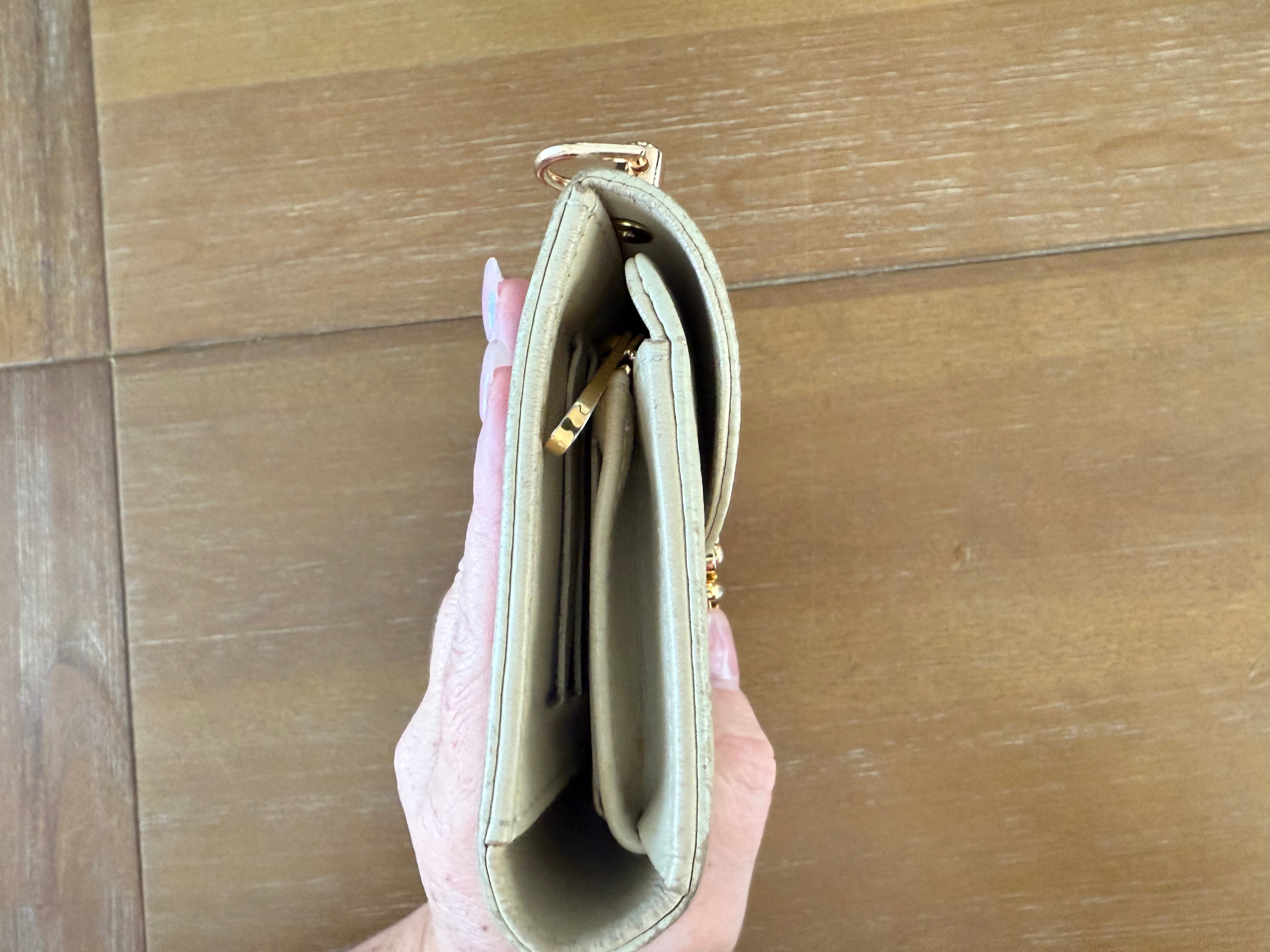 Cream Cross Body Wallet