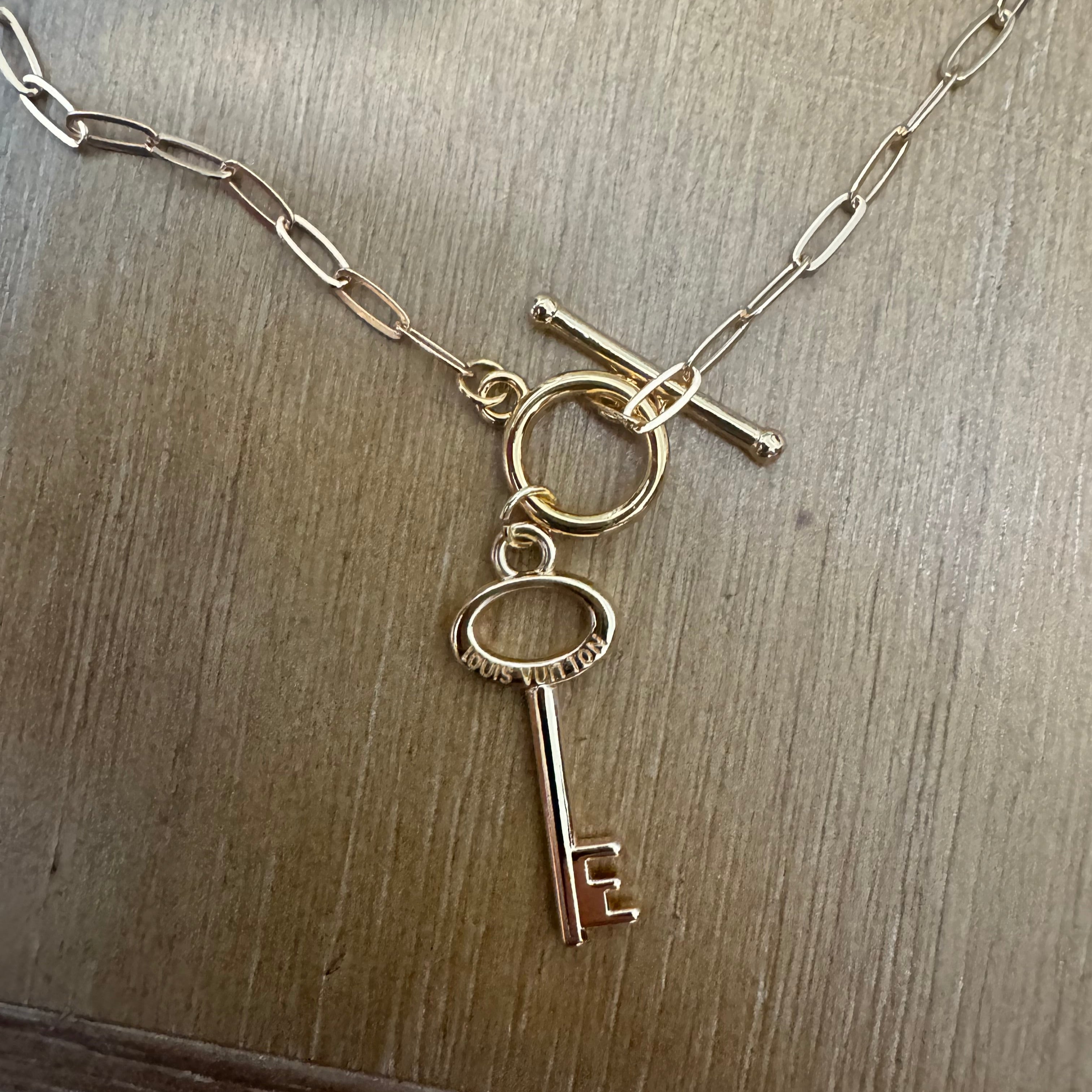 Gold Key Toggle Necklace