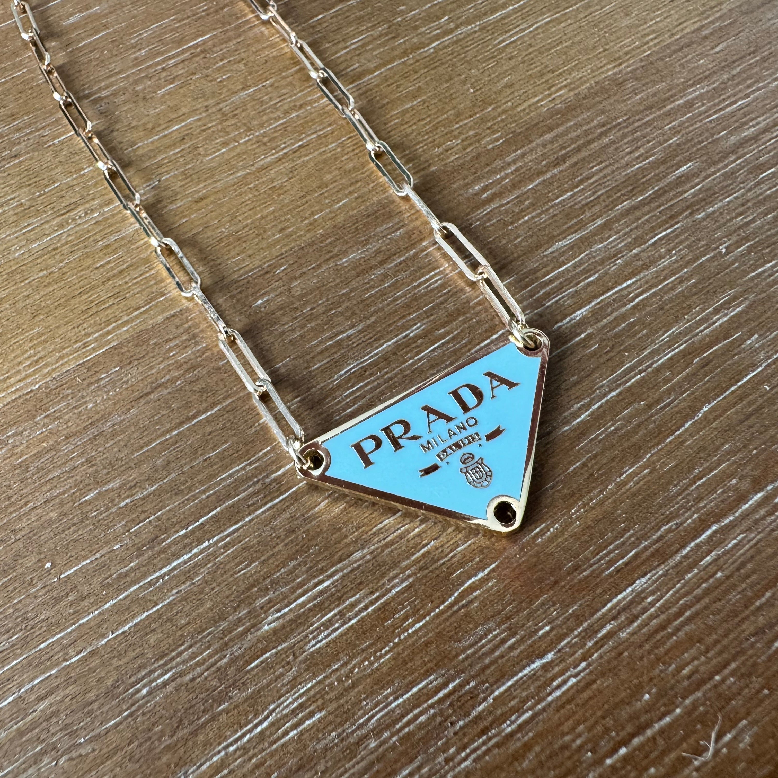 Light Blue Tag Necklace