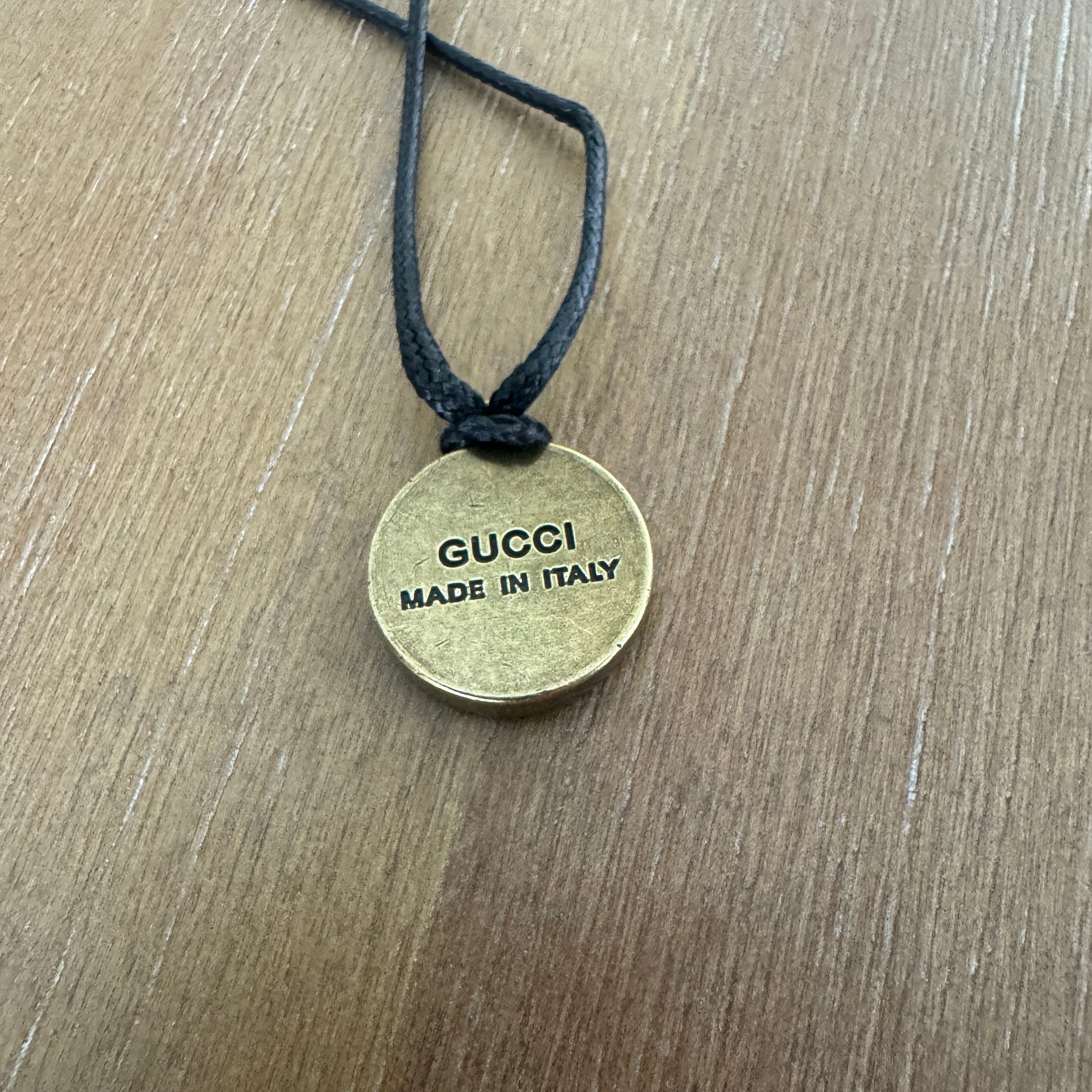 Black Bee on Cord Necklace
