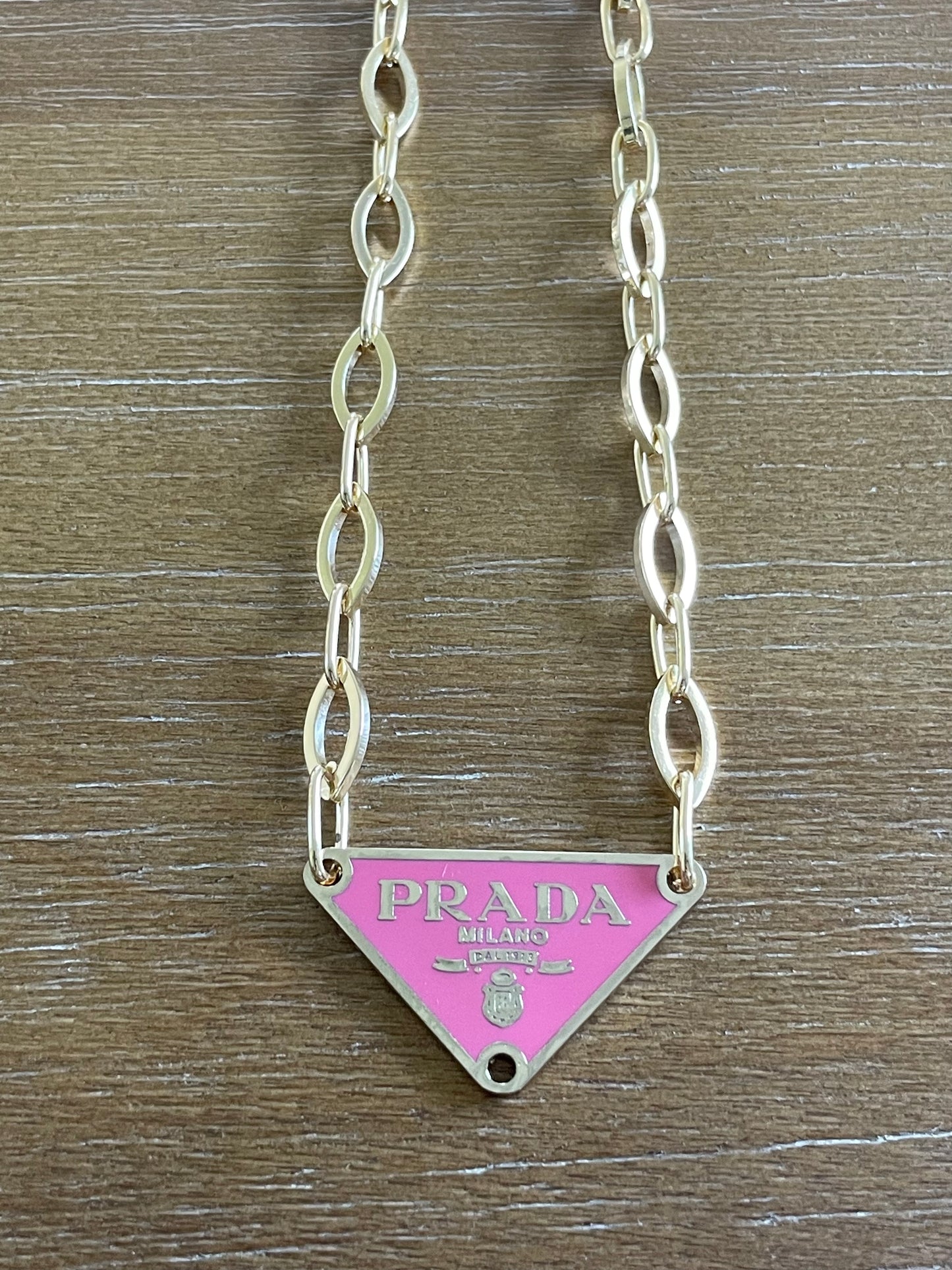 Pink Tag Necklace