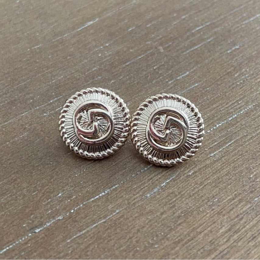 Rose Gold Rope Mini Studs