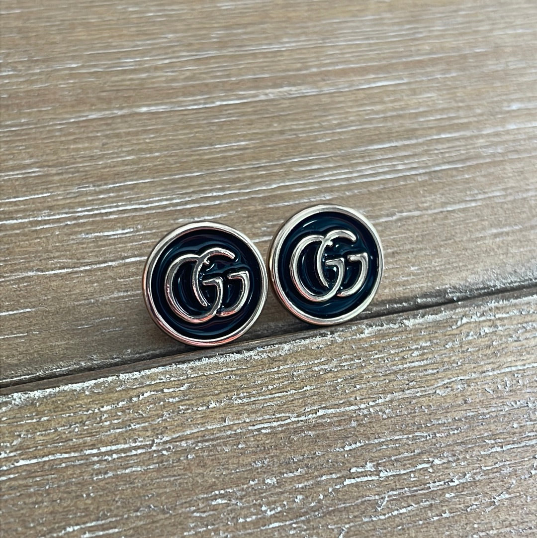 Black Mini Stud Earrings