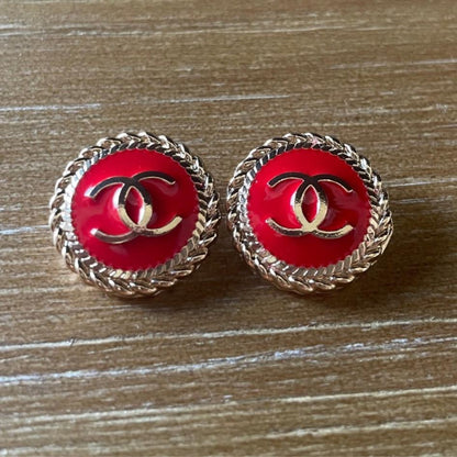 Red Rope Stud Earrings