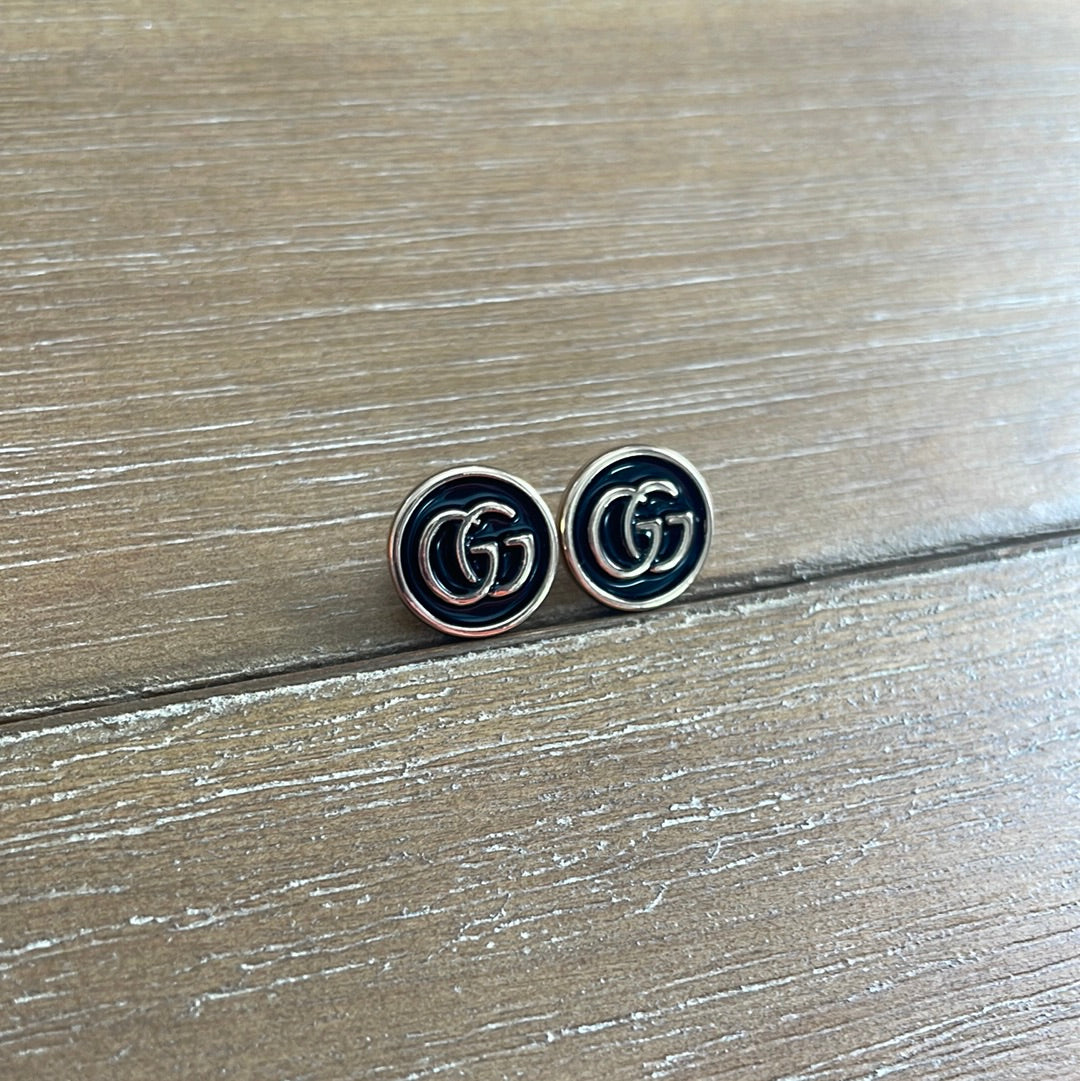 Black Mini Stud Earrings