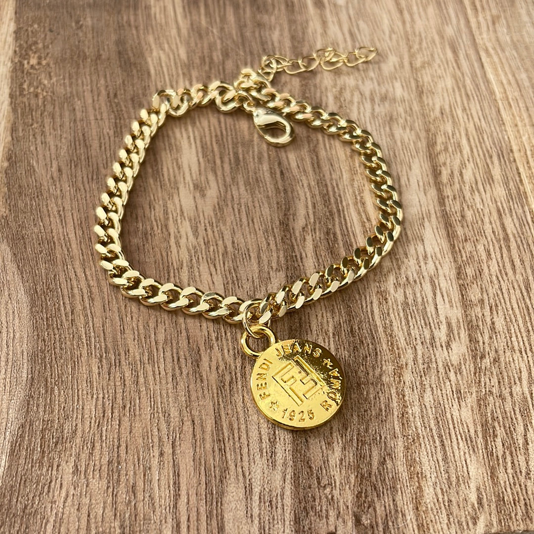Yellow Gold Monogram Bracelet