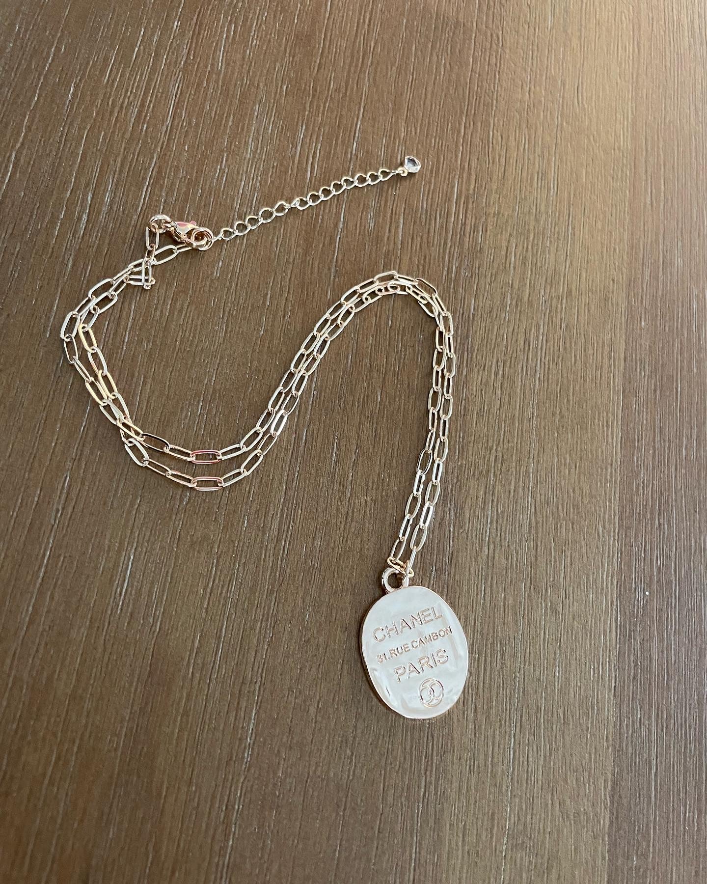 Oval Stamped Necklace