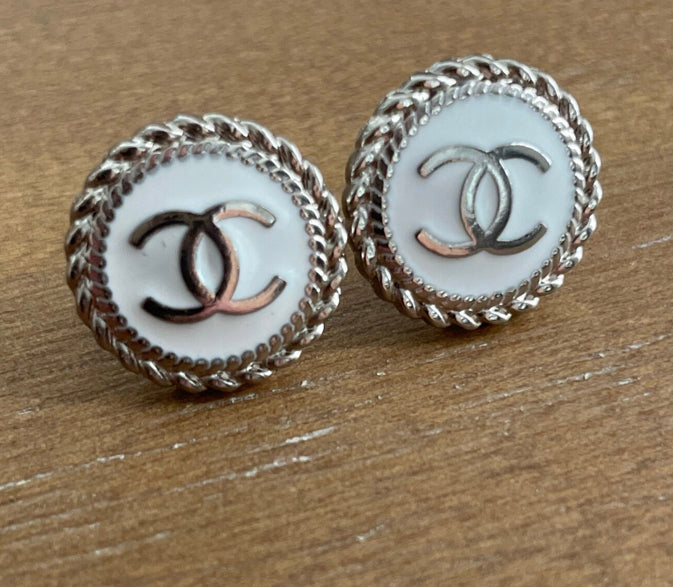 Silver and White Rope Studs